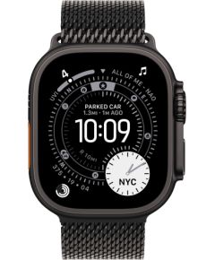 Apple Watch Ultra 3, Smartwatch black, 49 mm, Milanese strap black S, titanium case, Cellular Smart-Watch Pulksteņi