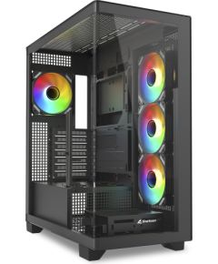 Sharkoon ELITE SHARK CA500 , Tower case black, Tempered Glass x 2 Datoru korpusi