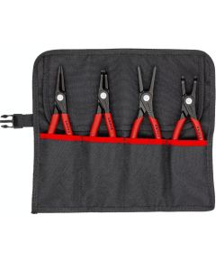 KNIPEX circlip pliers set O 19 - 60mm, 4-piece red, 2x straight tips, 2x 90° tips, in roll-up bag Новинки Для дома и сада 