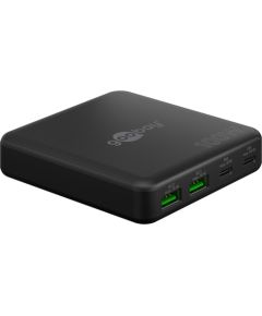 goobay USB-C multiport desktop charger, PD, GaN, 100 watts, black, 2x USB-C, 2x USB-A, Power Delivery, QuickCharge 3.0 Новинки Компьютерная техника
