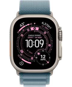 Apple Watch Ultra 3, Smartwatch titanium, 49 mm, Alpine Loop light blue S, titanium case, cellular Smart-Watch Умные часы