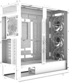 Thermaltake AX500 , Big-tower case white, Tempered Glass Корпуса