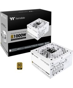 Thermaltake Toughpower GT Snow 1000W, PC power supply white, 1x 12-pin high power GPU, 5x PCIe, cable management, 1000 watts Datoru barošanas bloki