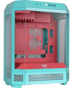 Thermaltake The Tower 600, tower case mint/red, tempered glass x 3 Datoru korpusi