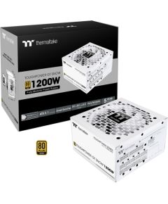 Thermaltake Toughpower GT Snow 1200W, PC power supply white, 2x 12-pin high power GPU, 5x PCIe, cable management, 1200 watts Блоки питания