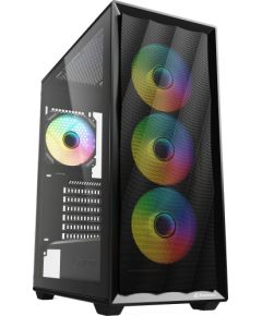 Sharkoon VK4 ARGB, tower case black, tempered glass Корпуса