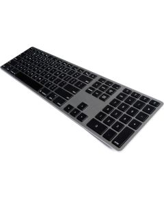 Matias FK418BTLB Backlit Bluetooth Aluminum Rechargeable Keyboard - Space Gray mac Klaviatūras