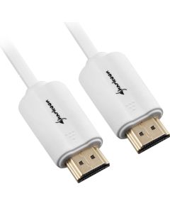 Sharkoon cable HDMI -> HDMI 4K white 1.0m - A-A  Кабель HDMI