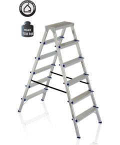 Kāpnes alumīnija DHR 6 pak. platf.augst 1.29m/max3.2m Elkop Лестницы / подмости