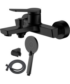Jaucējkrāns vannas AB JOSE, ar dušas komplektu, melns Jaunumi -Dārzam