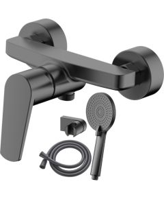 Jaucējkrāns dušas AB BAZEL, ar dušas kompl., pelēks Jaunumi -Dārzam