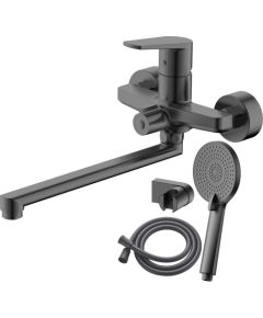 Jaucējkrāns vannas AB BAZEL GS, ar dušas kompl., pelēks Jaunumi -Dārzam