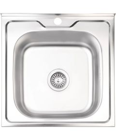 Izlietne virtuves AB 500X500x0.6MM ar sifonu, uzliekama Jaunumi Sadz. tehnika