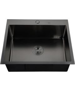 Izlietne NT AB 540x510x200mm, grafīta, ar sifonu Крупная бытовая техника