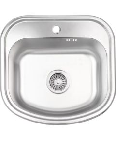 Izlietne virtuves AB 490X470X0.8MM, satīna, ar sifonu Jaunumi Sadz. tehnika