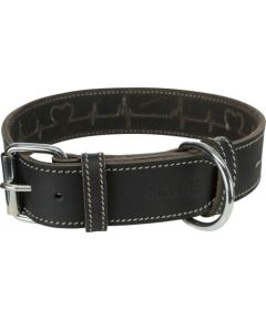 Trixie Rustic Heartbeat, obroża, dla psa, czarna, z grubej skóry, M: 38–47 cm/40 mm Citas preces
