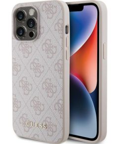 Guess PU 4G Metal Logo Case Aizsargapvalks Priekš Apple iPhone 15 Pro Max Neoriģinālie Maciņi