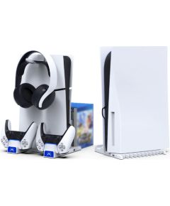 iPega P5S009 Uzlādes Statīvs Priekš PS5 Slim Game Controller Spēļu kontrolieri