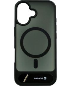 Evelatus Apple  iPhone 17 Rubber Coated MagSafe With Stand Case Black Neoriģinālie Maciņi