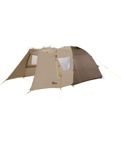 Jack Wolfskin dome tent GRAND ILLUSION IV brown/beige, with tunnel extension Jaunumi - Sports