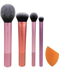 Set Real Techniques: Everyday Essentials Kit, Eyebrow Cream Pencil, Powder & Brush 3-In-1, 2 + Everyday Essentials Kit, Makeup Sponge, Orange + Everyday Essentials Kit, Foundation Brush Dekoratīvā kosmētika