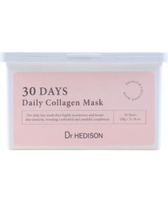 Set, Dr. Hedison, 30 Days Daily Collagen, Vegan, Intense Hydration, Sheet Mask, Face, Daily, 30 pcs, 320 g Уход за лицом