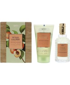 Set 4711: Acqua Colonia White Peach & Coriander, Eau De Cologne, Unisex, 50 ml + Acqua Colonia, White Peach & Coriander, Moisturizing, Shower Gel, Body, All Skin Types, 75 ml Парфюмерные наборы