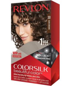 Revlon, Colorsilk, Permanent Hair Dye, 30 Dark Brown, 130 ml Уход за волосами