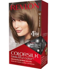 Revlon, Colorsilk, Permanent Hair Dye, 50 Light Ash Brown, 130 ml Matu kopšana