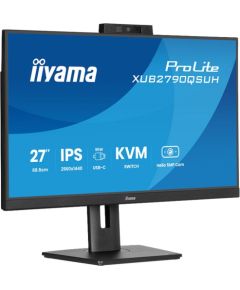 iiyama ProLite XUB2790QSUH-B2, LED monitor - 27 - black (matt), QHD, IPS, HDMI, DP, USB-C, USB hub, webcam, 100Hz panel Monitori