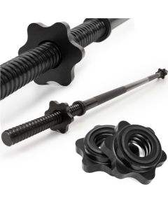 Springos Прямой чёрный гриф act0010, 120 см, 25 мм Гантели и наборы