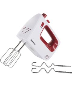 Ручной миксер Daewoo DHM 122R, 5 скоростей, функция Turbo, мощность 300W, белый/красный Mиксеры