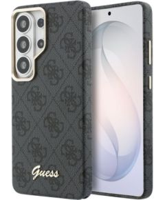 Guess Samsung  Galaxy S26 Ultra PU 4G Script Metal Logo With MagSafe Case Black Neoriģinālie Maciņi