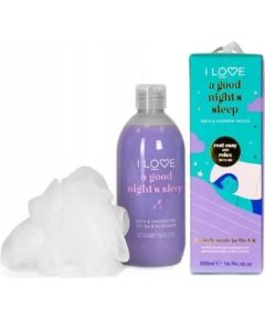 Set I Love: A Good Night's Sleep, Hydrating, Shower Gel, For All Skin Types, 500 ml + I Love, Body Sponge Dāvanu komplekti