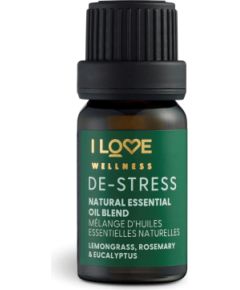 I Love, Wellness De-Stress, Lemongrass, Rosemary, Rucalyptus and Lavandin, Essential Oil, 10 ml Ароматы для дома и комнаты