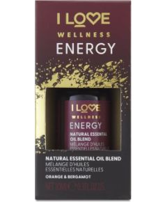 I Love, Wellness Energy, Orange & Bergamot, Essential Oil, 10 ml Telpu aromāti
