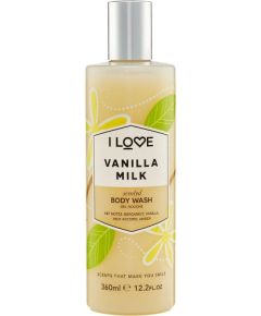 I Love, Signature Collection, Vegan, Cleansing, Vanilla Milk, Body Wash, 360 ml Dušas želejas ķermenim