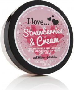 I Love, Originals, Hydrating, Strawberries & Cream, Body Butter, 200 ml Ķermeņa kosmētika