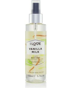 I Love, Signature Collection, Vegan, Mist Spray, Vanilla Milk, All Over The Body, 165 ml Ķermeņa kosmētika