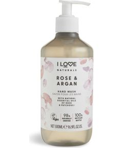 I Love, Naturals Collection, Rose & Argan, Liquid Soap, For Hands, 500 ml Жидкое мыло
