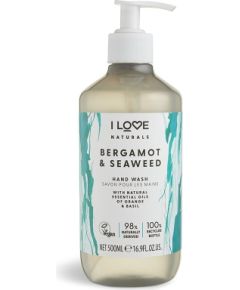 I Love, Naturals Collection, Bergamot & Seaweed, Liquid Soap, For Hands, 500 ml Жидкое мыло