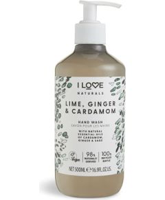 I Love, Naturals Collection, Lime, Ginger & Cardamom, Cleansing, Liquid Soap, For Hands, 500 ml Жидкое мыло