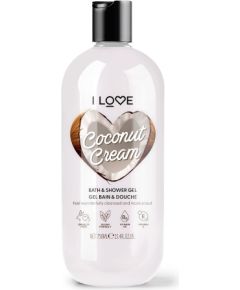 I Love, Coconut & Cream, Hydrating, Shower Gel, For All Skin Types, 750 ml Гели для душа для тела