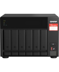 QNAP TVS-675 NAS Tower ZhaoXin KaiXian KX-6000 KX-U6580 8 GB DDR4 0 TB QuTS hero Black Серверы и компоненты серверов