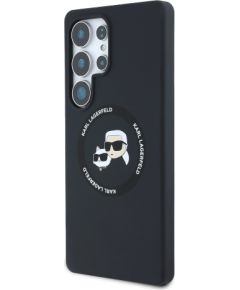 Karl Lagerfeld Liquid Silicone K&CH Heads MagSafe Case Защитный чехол для Samsung Galaxy S25 Ultra / чёрный Чехлы - альтернативные