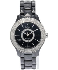 Christian Dior, VII, Quartz Ceramic Strap Watch, Black, 38 mm, For Women Rokas pulksteņi 