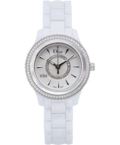 Christian Dior, VII, Quartz Ceramic Strap Watch, White, 33 mm, For Women Rokas pulksteņi 
