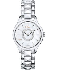 Christian Dior, VII, Quartz Ceramic Strap Watch, Silver, 36 mm Rokas pulksteņi 