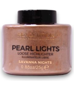 Makeup Revolution, Pearl Lights, Loose Highlighter Powder, Savannah Nights, 25 g Dekoratīvā kosmētika