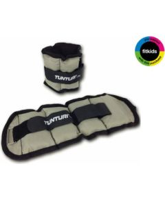 Tunturi Утяжелители на запястья/лодыжки 1кг, Серые, 2 шт. Утяжелители для рук и ног